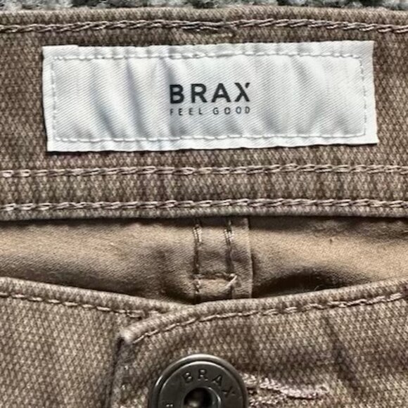 BRAX Style Cooper 5 Pocket Regular Cut HI-FLEX Mens Jeans - 31x34 - Lgt. Brown - Picture 4 of 10